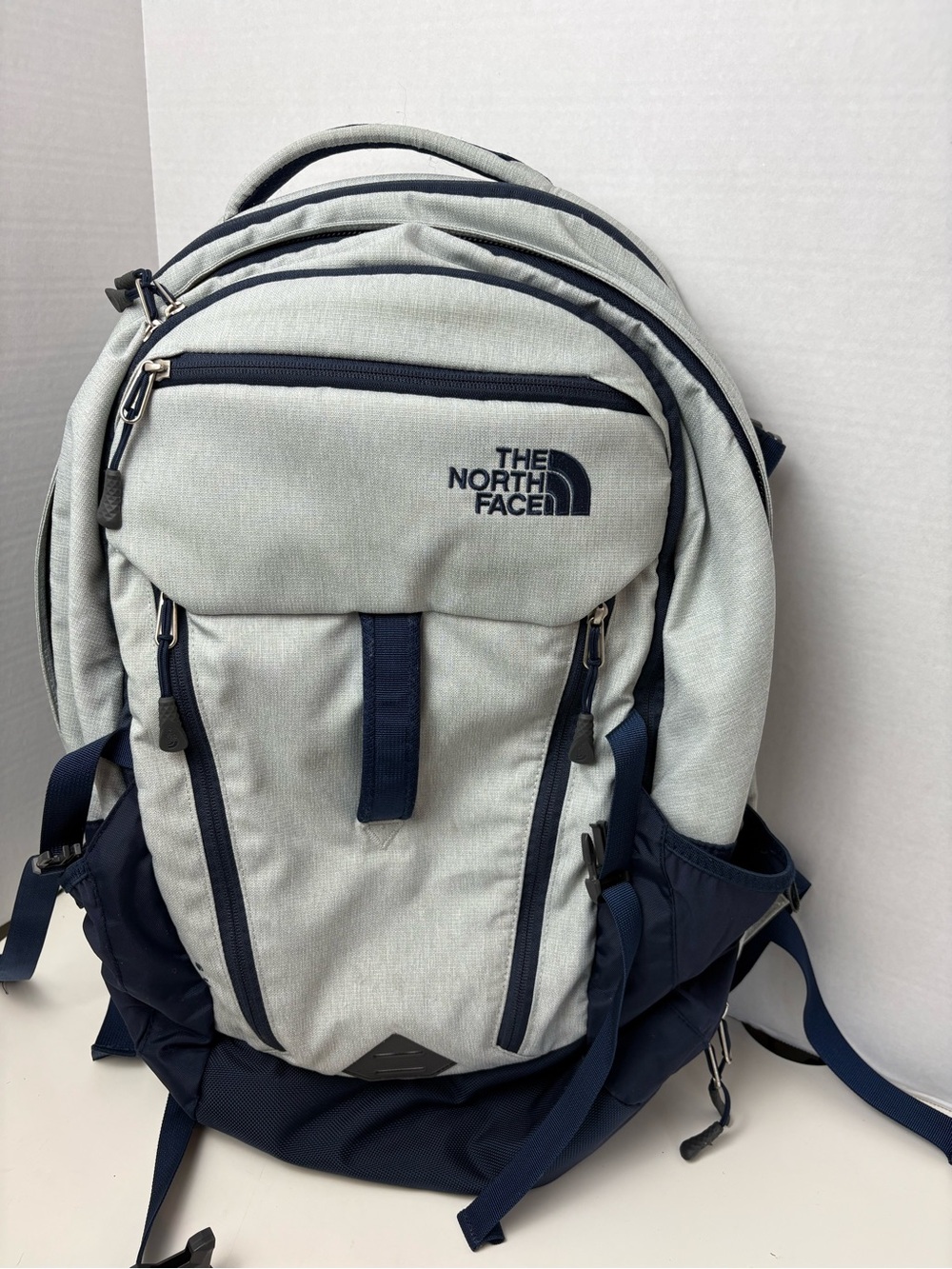 The North Face Surge Flex Vent Blue Backpack Hiking School Commute Travel Bag